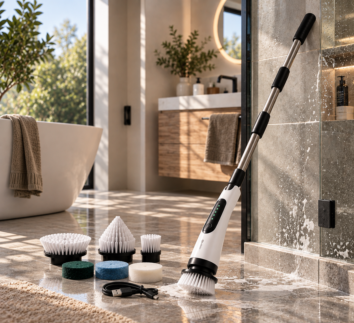 VORÉA™ Clean Pro — Brosse de Nettoyage Électrique 7-en-1