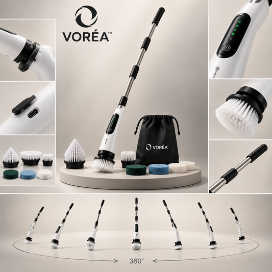 VORÉA™ Clean Pro — Brosse de Nettoyage Électrique 7-en-1